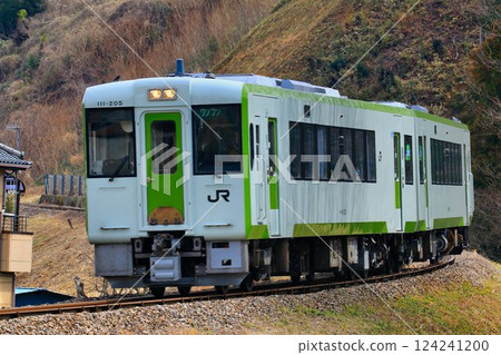 Kiha 110 系列列車行駛於埼玉縣唯一的非電氣化線路八高線。 124241200