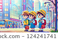 A fresh morning for first graders 124241741