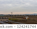 Overlooking the countryside and residential areas from the station early in the morning [Hayashima Station on the Setouchi Ohashi Line] 124241744