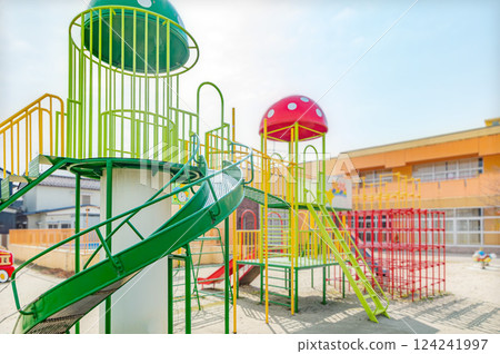 Colorful playground equipment 124241997