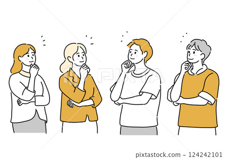 Troubled adult men and women 124242101