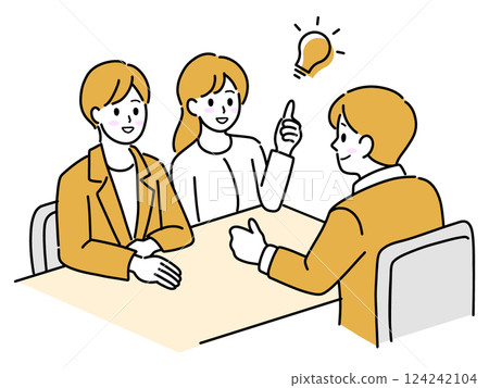 一對夫婦接受諮詢的插圖 124242104