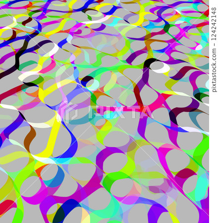 Colorful tape, water, water surface, wind, ripples, flowing image Colorful tape, water, water surface, wind, ripples, flowing image 124242148