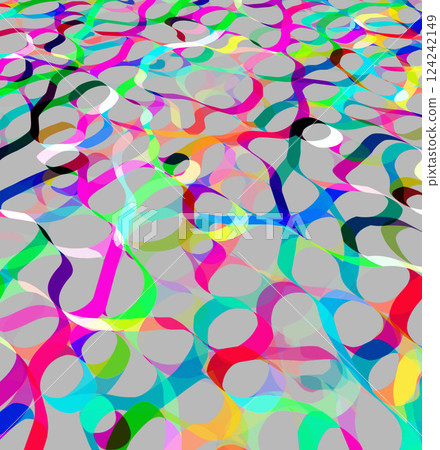 Colorful tape, water, water surface, wind, ripples, flowing image Colorful tape, water, water surface, wind, ripples, flowing image 124242149