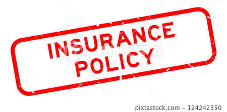 Grunge red insurance policy word square rubber seal stamp on white background Grunge red insurance policy word square rubber seal stamp on white background 124242350