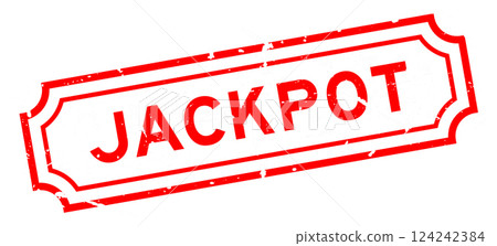 Grunge red jackpot word rubber seal stamp on white background Grunge red jackpot word rubber seal stamp on white background 124242384