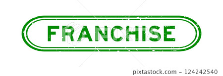 Grunge green franchise word rubber seal stamp on white background Grunge green franchise word rubber seal stamp on white background 124242540