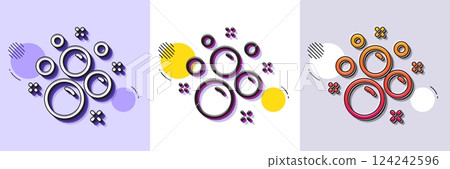 Clean bubbles line icon. Halftone dotted pattern. Gradient icon with grain shadow. Laundry shampoo sign. Clothing cleaner symbol. Line clean bubbles icon. Various designs. Vector Clean bubbles line icon. Halftone dotted pattern. Gradient icon with grain shadow. Laundry shampoo sign. Clothing cleaner symbol. Line clean bubbles icon. Various designs. Vector 124242596