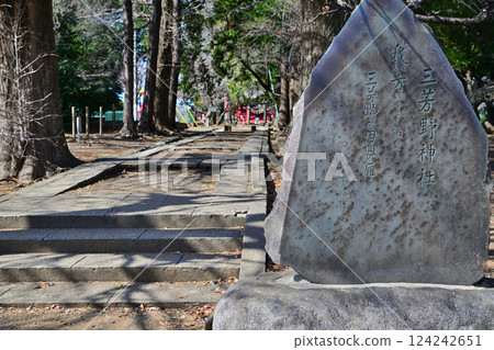 Birthplace of children's songs: Stone monument on the approach to Miyoshino Shrine, Kawagoe City 124242651