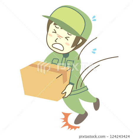 男快遞員搬運行李時絆倒 男快遞員搬運行李時絆倒 124243424