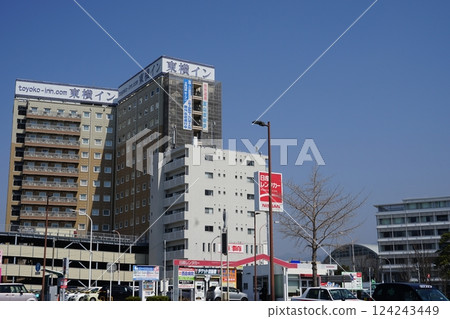 Scenery around Mishima Station on the JR Tokaido Shinkansen line in Mishima City, Shizuoka Prefecture Scenery around Mishima Station on the JR Tokaido Shinkansen line in Mishima City, Shizuoka Prefecture 124243449
