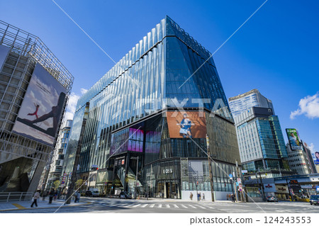 俯瞰東京有樂町和東急廣場的數寄屋橋交叉口風景 124243553