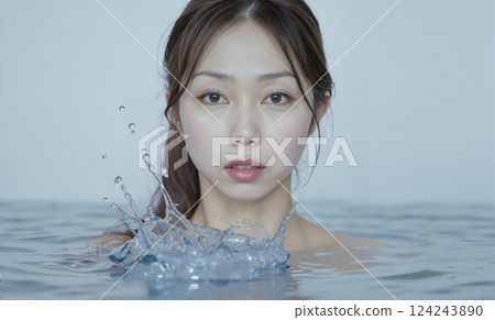 Moisturizing and skin care beauty image 124243890