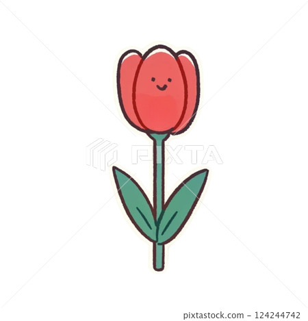 變形,人物風格,鬱金香,花,圖示,無背景,素材 變形,人物風格,鬱金香,花,圖示,無背景,素材 124244742