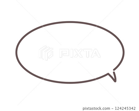 Simple oval speech bubble 2 (horizontal) Simple oval speech bubble 2 (horizontal) 124245342