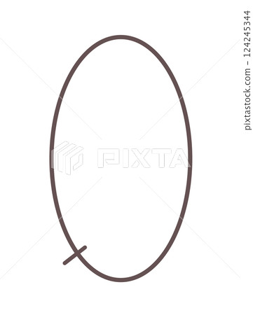 Simple ellipse speech bubble 1 (vertical) 124245344