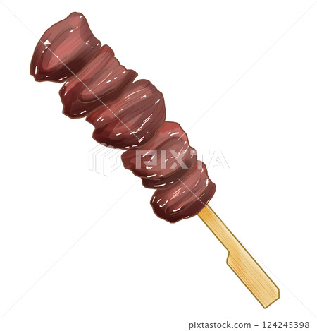 烤雞肉串心 烤雞肉串心 124245398