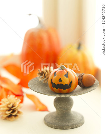 Halloween image on the windowsill 124245736
