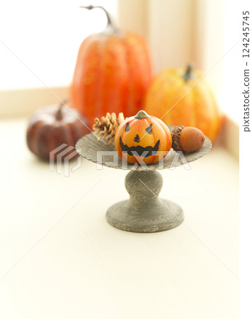 Halloween image on the windowsill Halloween image on the windowsill 124245745