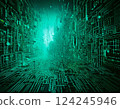 Cyberspace image green 124245946