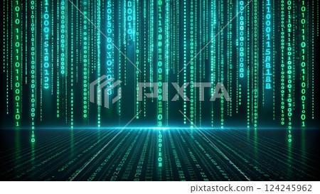The Digital Rainfall Cyber Matrix Code 124245962