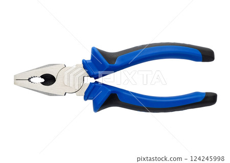Combination pliers with blue and black handle Combination pliers with blue and black handle 124245998