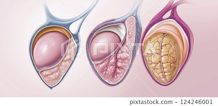 Detailed Illustration of Breast Reconstruction Techniques: DIEP Flap, TRAM Flap, Implant-Based Methods 124246001