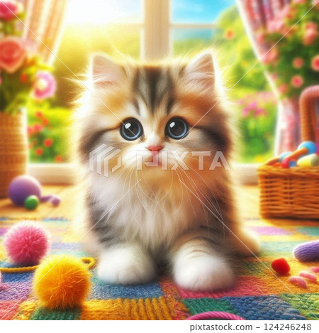 Kitten staring with round eyes 1 124246248