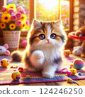 Kitten staring with round eyes 3 124246250