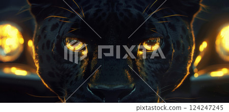 Dynamic Panther Eyes Transition into Luxury Sedan Headlights Conceptual Design 124247245