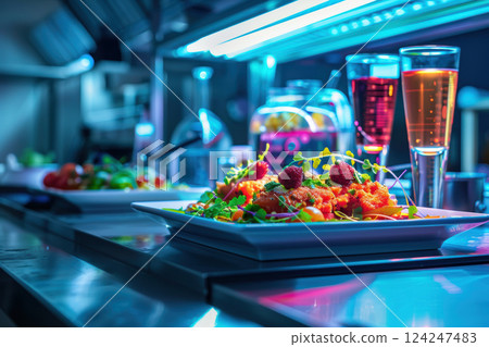 Innovative Molecular Gastronomy in a Futuristic Food Laboratory Setting 124247483