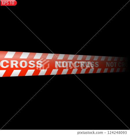 Black and color caution lines isolated 124248093