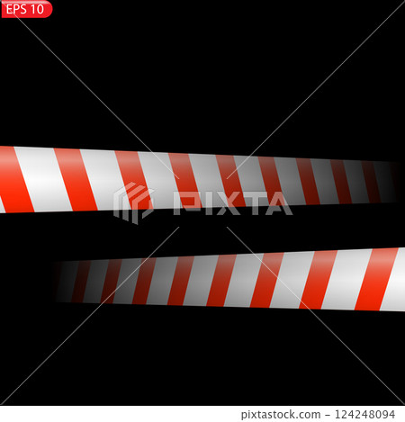 Black and color caution lines isolated 124248094