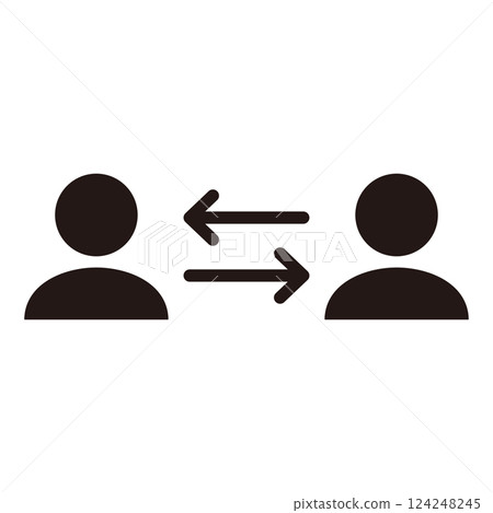 Interrelationship pictogram icon Interrelationship pictogram icon 124248245
