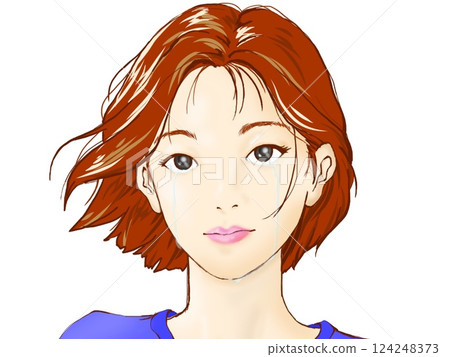 一個女孩又笑又哭 一個女孩又笑又哭 124248373