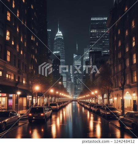 夜晚的城市 124248412
