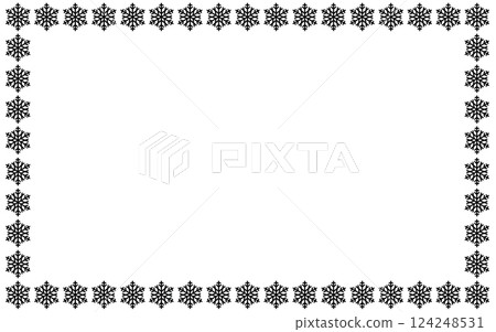 Snowflake frame line drawing 124248531