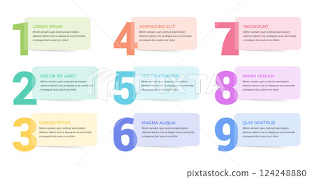 Numbers with Place for Text 124248880