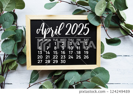 April 2025 annual monthly desk calendar for planning and management 124249489