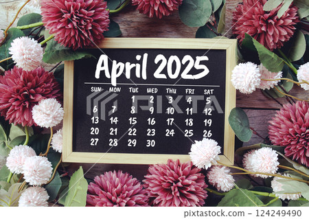 April 2025 annual monthly desk calendar for planning and management April 2025 annual monthly desk calendar for planning and management 124249490
