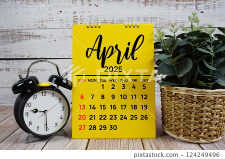 April 2025 annual monthly desk calendar for planning and management 124249496
