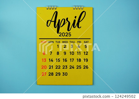 April 2025 annual monthly desk calendar for planning and management 124249502