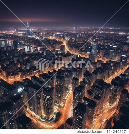 街市夜視圖 124249517