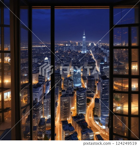 Night view of downtown Night view of downtown 124249519