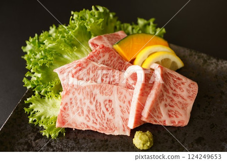 Japanese Black Beef Kalbi for Yakiniku 124249653