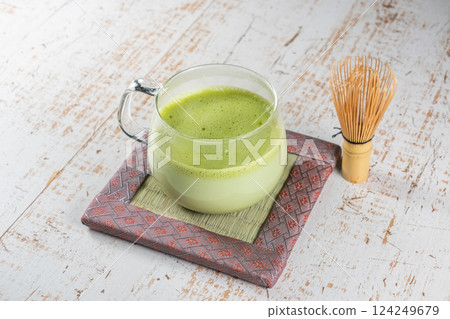 Matcha latte green tea Latee Matcha latte green tea Latee 124249679