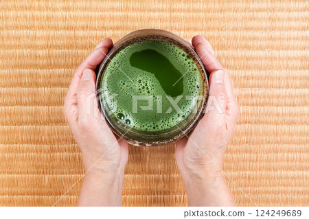 Matcha latte green tea Latee Matcha latte green tea Latee 124249689