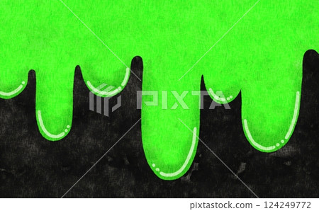 Watercolor background material with the image of dripping slime Watercolor background material with the image of dripping slime 124249772