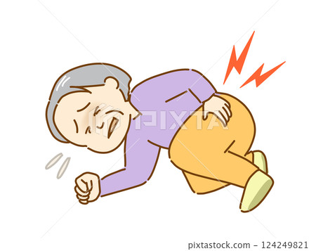 Elderly people falling, broken bones, osteoporosis 124249821