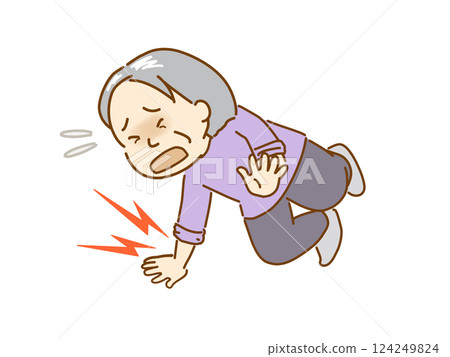 Elderly people falling, broken bones, osteoporosis 124249824